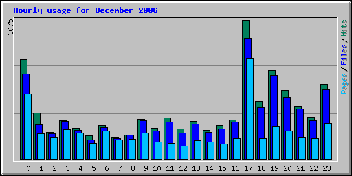 Hourly usage for December 2006